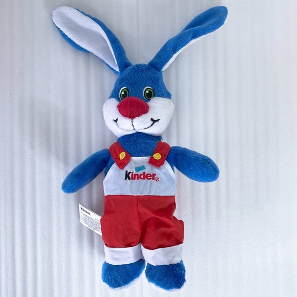 Kinder Surprise Egg Man Kinderino 9'' Figure Container Baseball Blue Bunny Plush - Picture 13 of 13